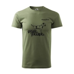 Koszulka - D4M - border terrier - khaki